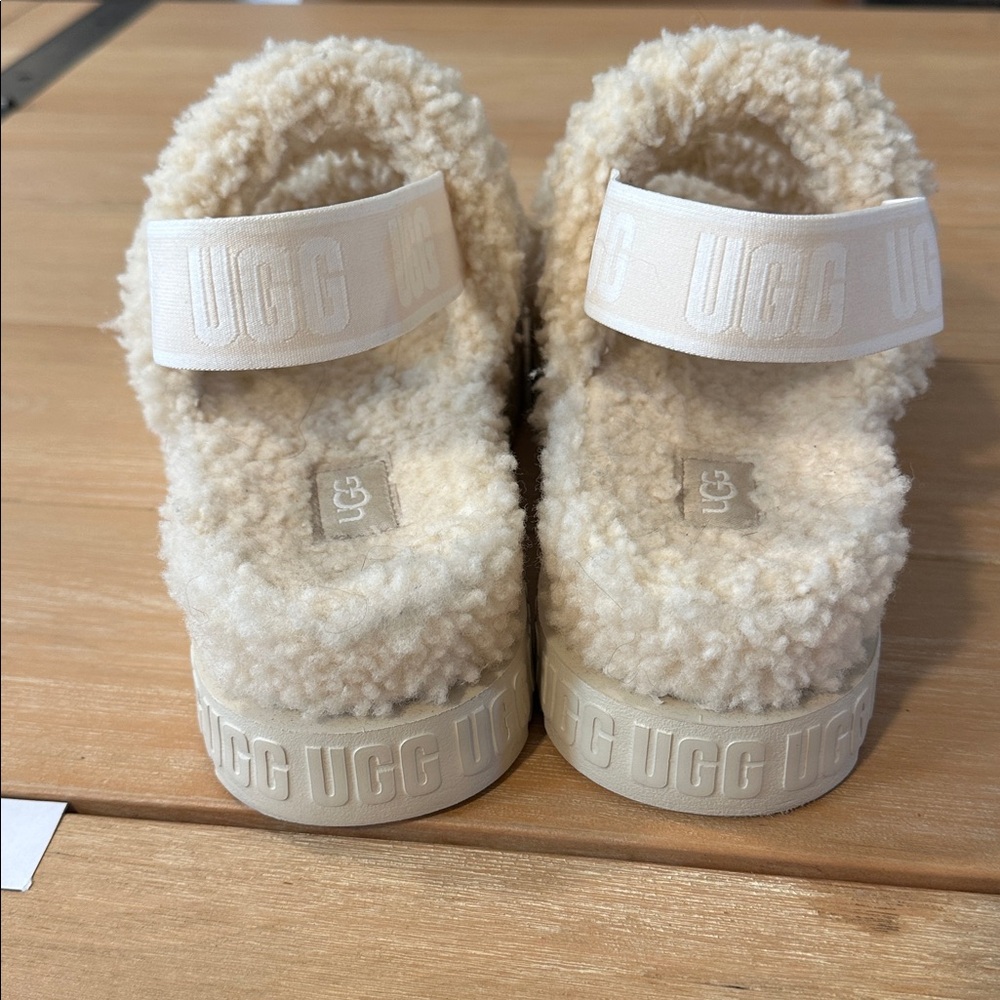 UGG Oh Fluffita 9.5 Geniune Slingback Platform Sheepskin Curly Slipper - Picture 5 of 5